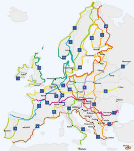 Karta-EuroVelo-ruta